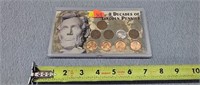 9 Decades of Lincoln Pennies Set