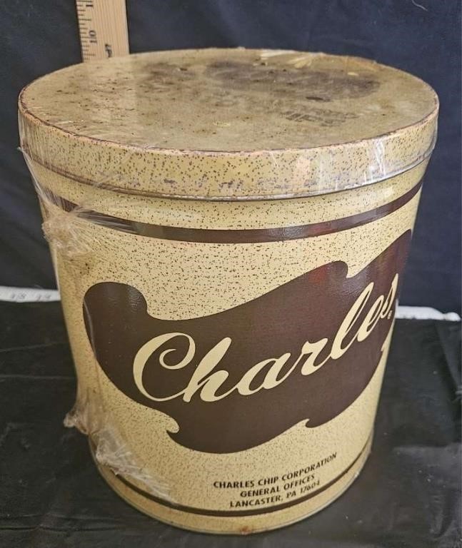 charles bbq chips tin never opened