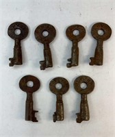 (7) RAILROAD SWITCH KEYS