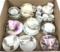 Porcelain Cups & Saucers, Windsor, Noritake