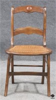 Wood Chair w/Cane Seat