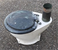 Antique Porcelain Outhouse Waterless Toilet