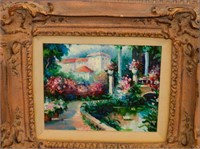 Pastel Villa and Garden- Fine Art