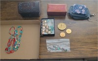 Assorted Jewelry Boxes & Costume Jewelry, etc.