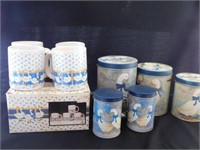 Geese: 3 small canister tins - salt & pepper