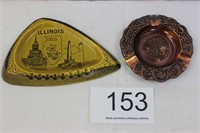 Vintage Missouri/Illinois Souvenir Ashtrays
