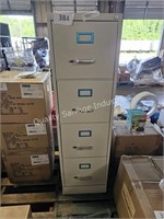 metal 4-drawer file cabinet (with key)