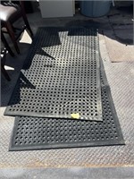 Two rubber floor mats