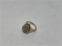 Ring Mkd. 10K with 25 Diamonds 5.1 Grams Total