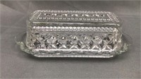 Butter Dish Clear Glass