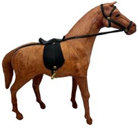 Leather Wrapped Horse Figurine