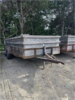 16' Utility Trailer with Wooden Sides, Heavy Duty