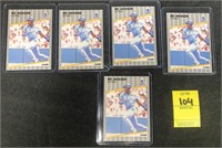 (5) 1989 Fleer Bo Jackson Baseball Cards