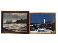 Pair of Frame Seascape Photos