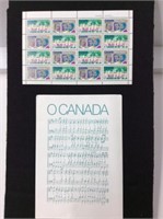 Canada, #585a, O Canada Centenary, Full Sheet, Mnh