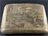 Japanese antique cigarette case, rolled body, stay