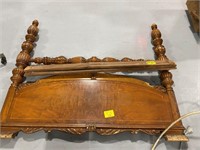 CARVED WOOD BED FRAME