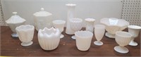 Large Box Of Milk Glass