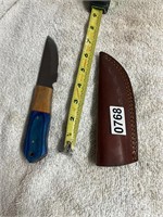 Beautiful Damascus blade knife &  sheath 768