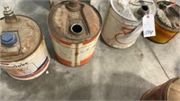 4 Assorted Gas Cans Metal