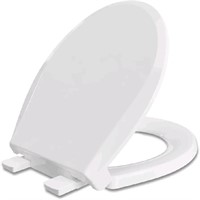 Round Toilet Seat, Quick-Release Hinges, Slow Clos