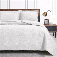 Love's cabin King Size Quilt Set White Bedspreads