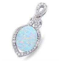 Oval-Marquise Fire Opal Designer Pendant