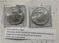 Uncirculated 1998 silver eagles