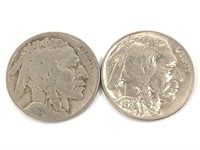 2 Buffalo Nickels 1928, 1928-D