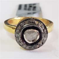 $400 Silver Diamond(0.9ct) Ring