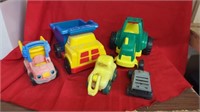 VARIETY OF PLASTIC TOY VEHICLES- NINTENDO POWER