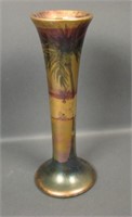 Weller Lasa Art Pottery Scenic Trumpet Vase