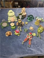 Frog Collection Lot 2 with Green Glass Frog