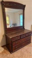 Marble top Dresser w/mirror
