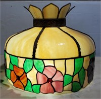 (F) Stained Glass Lamp Shade  (18" diameter x 15"