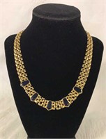 18' NECKLACE GOLD IN COLOR AND BLACK