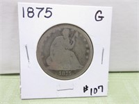 1875 Seated Half Dollar – G