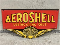 AEROSHELL LUBRICATING OILS Enamel Sign - 500 x
