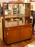 Vintage Wood Hutch China Cabinet