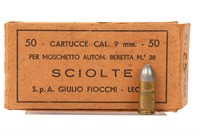 SCIOLTE .38 9mm BERETTA ITALIAN 1948 AMMUNITION