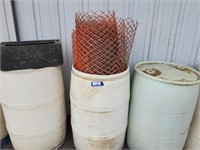 3 Plastic Barrels