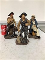 3 Pirate Figurines