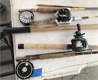 (4) Mixed: Spin & Fly Fishing Rods