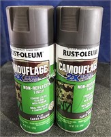 2 Cans Rust-Oleum Camouflage 2X Ultra Cover