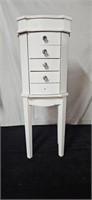 White Wooden Jewelry Cabinet