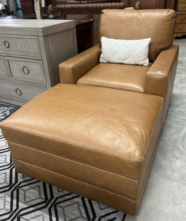 Bassett Co. Wilson Chair and Ottoman MSRP $1,649