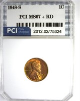 1948-S Cent MS67+ RD LISTS $1050