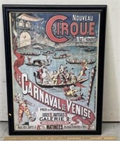 French Circus Lithograph Poster Print