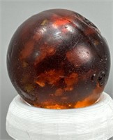 Red/Amber base handmade German Mica marble G-