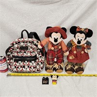 Disney Mickey Mouse Backpack, Pin, Squishy+
